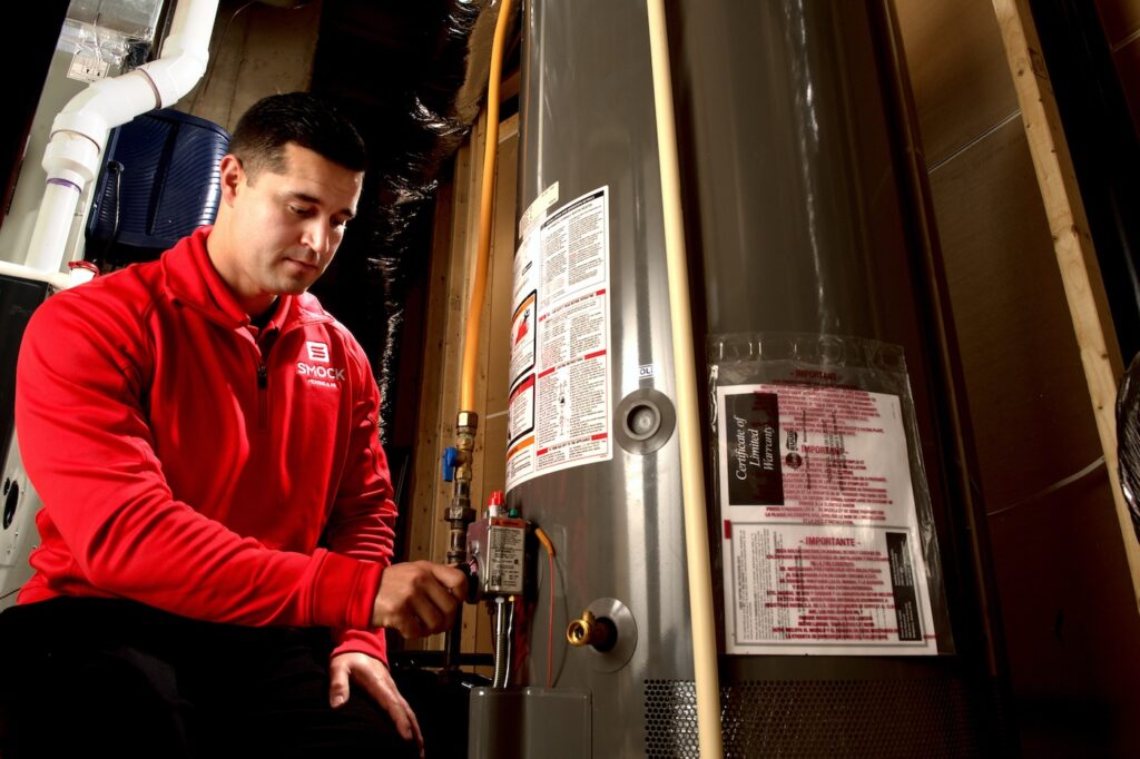 smock hvac worker furnace damascus md