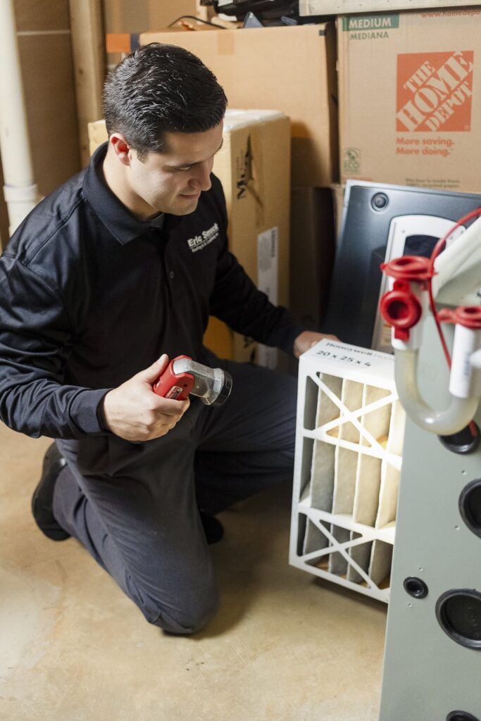 smock worker changing furnace new market md
