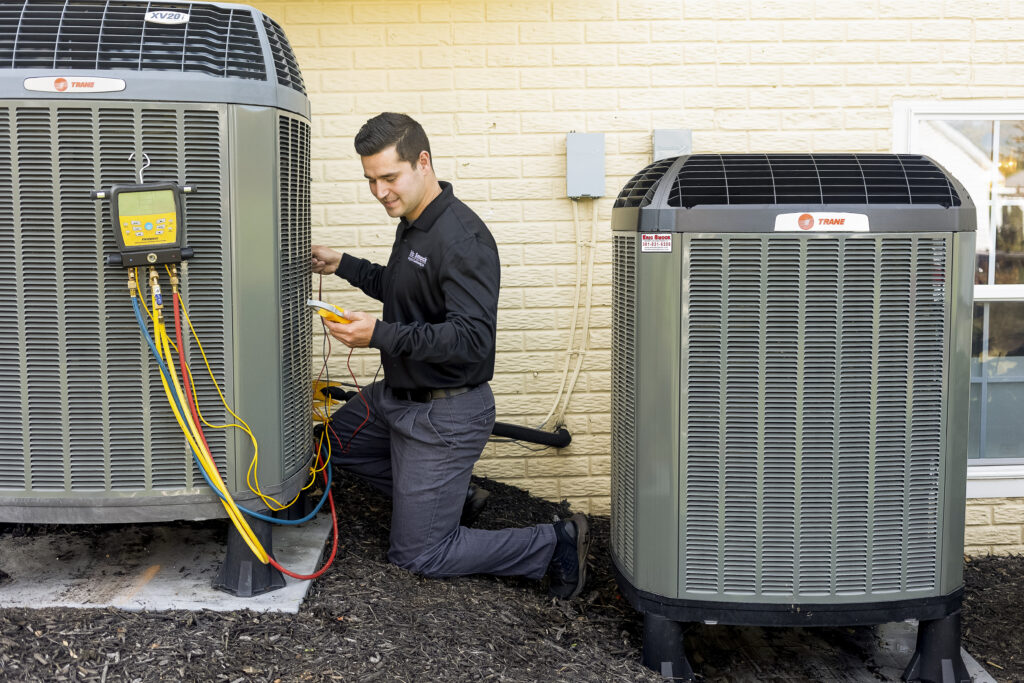 smock worker hooking up hvac units gathersburg md