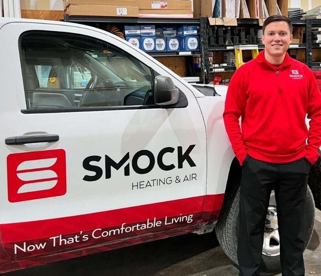 Smock HVAC worker